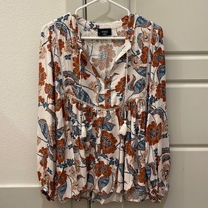 VICI COLLECTION FLORAL PRINTED LONG SLEEVE